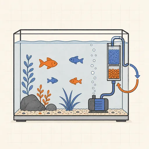 Aquarium Stocking & Cycling Calculator illustration