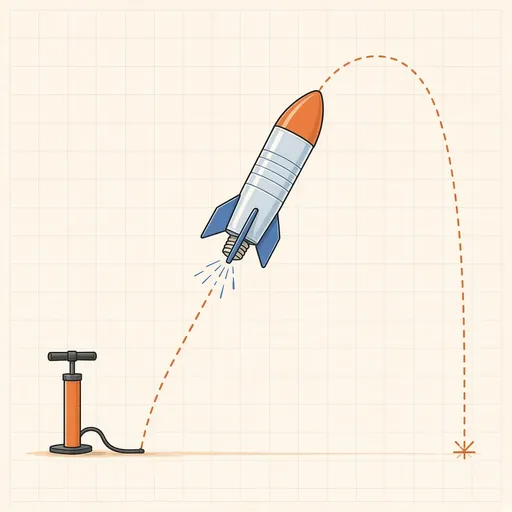 Bottle Rocket Simulator illustration