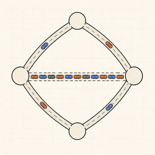 Braess’s Paradox illustration