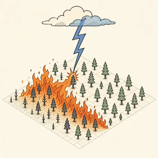 Forest Fire Model illustration