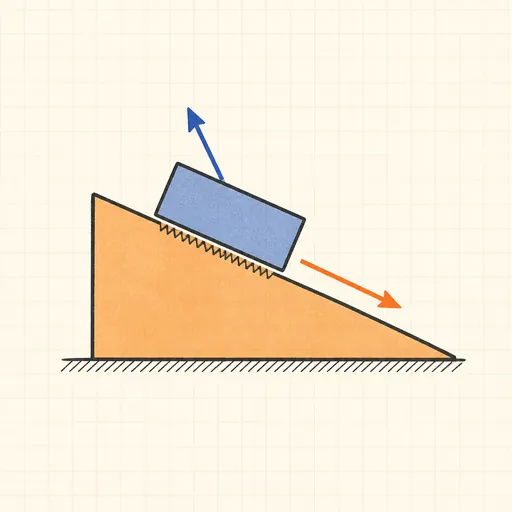 Friction & Inclined Plane Calculator illustration