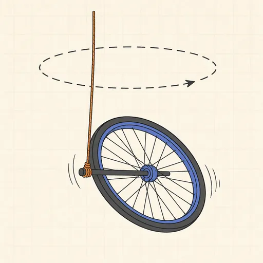 Gyroscope Precession illustration