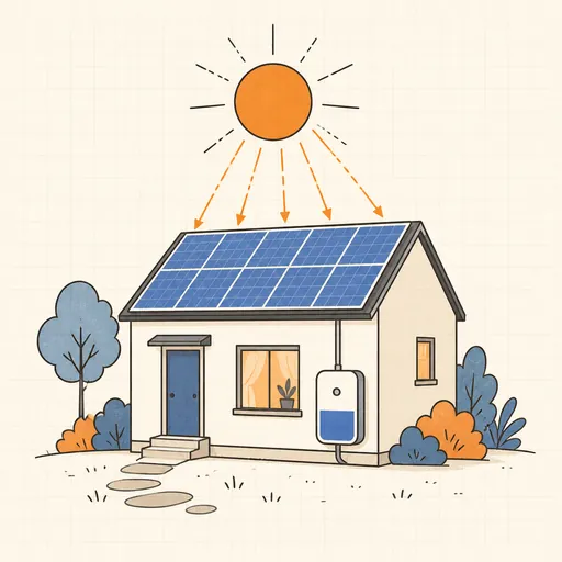Solar Panel Savings Simulator illustration