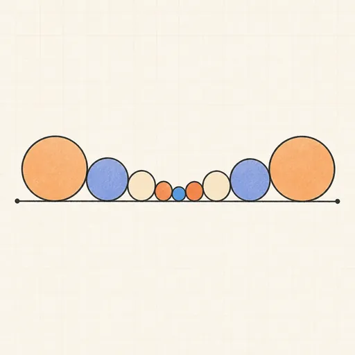 Ford Circles & Farey Fractions illustration