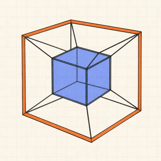 Tesseract Projection illustration