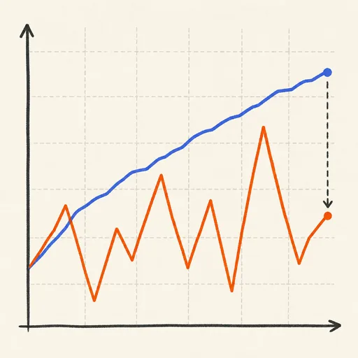 Volatility Drag & Leveraged ETF Decay illustration