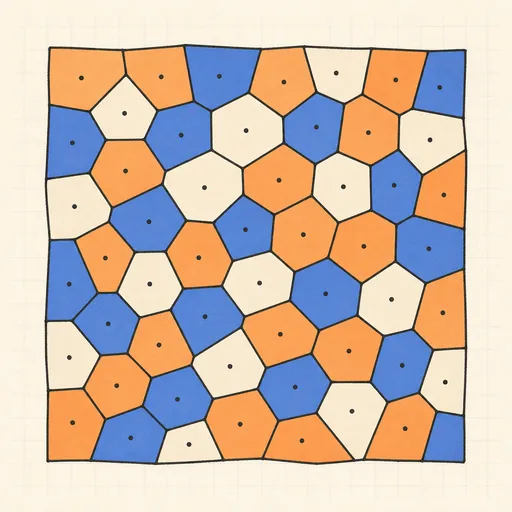 Voronoi & Lloyd Relaxation illustration
